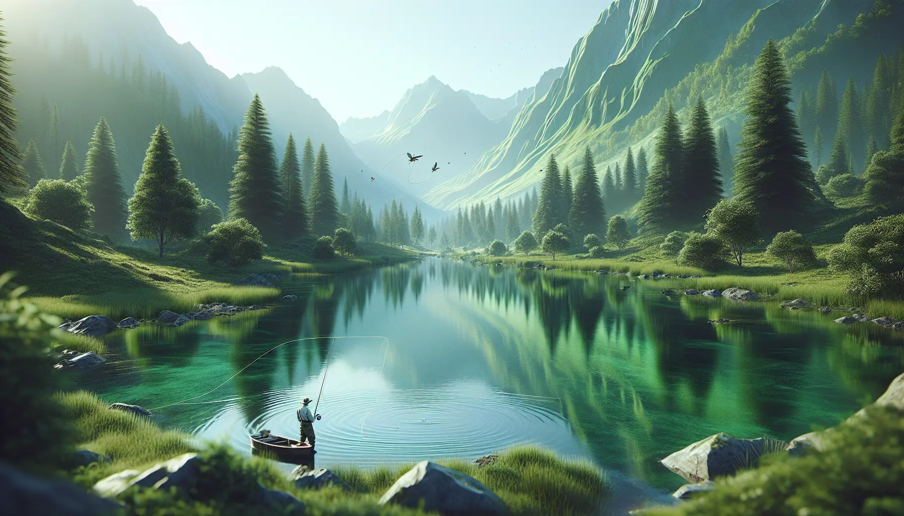 mountain lake fly fishing