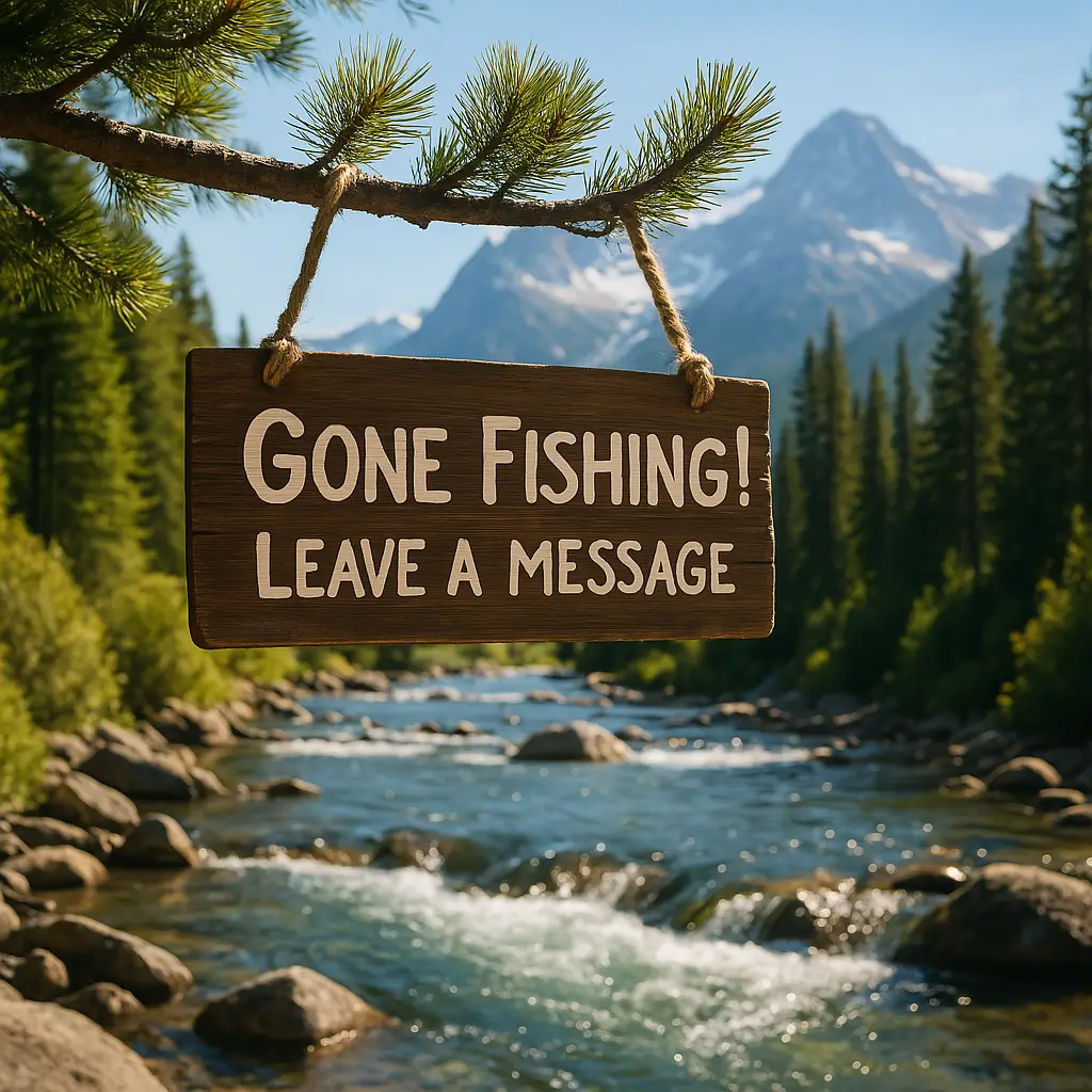 Gone Fishing! Leave a Message