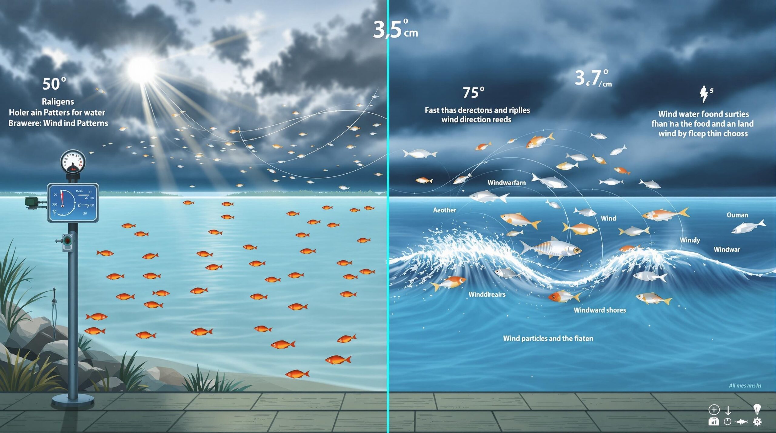 Fish movement during weather changes